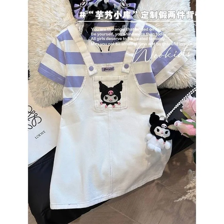 【思晨家】库洛米女童夏季连衣裙儿童夏装小女孩大童美乐蒂背带裙子