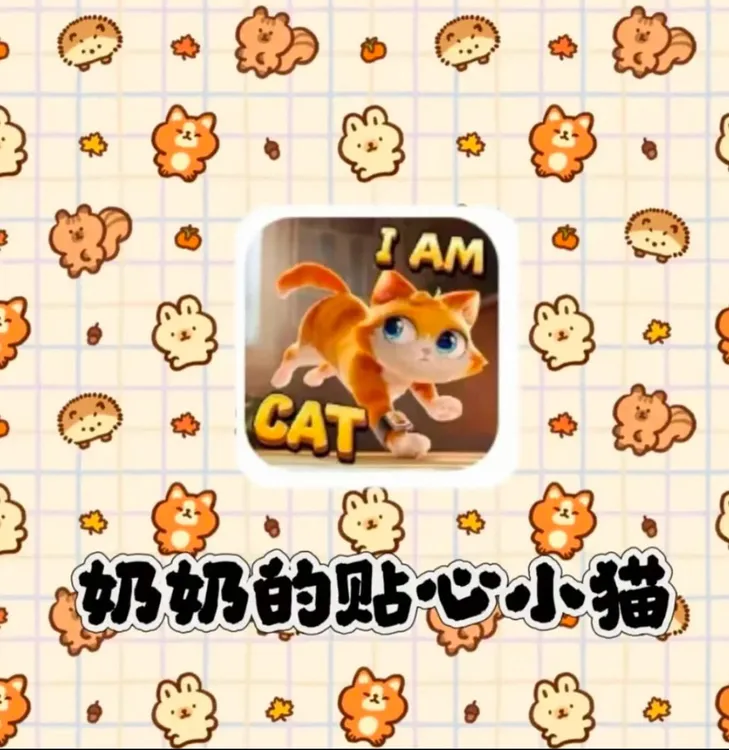 奶奶的贴心小猫贴纸定制
