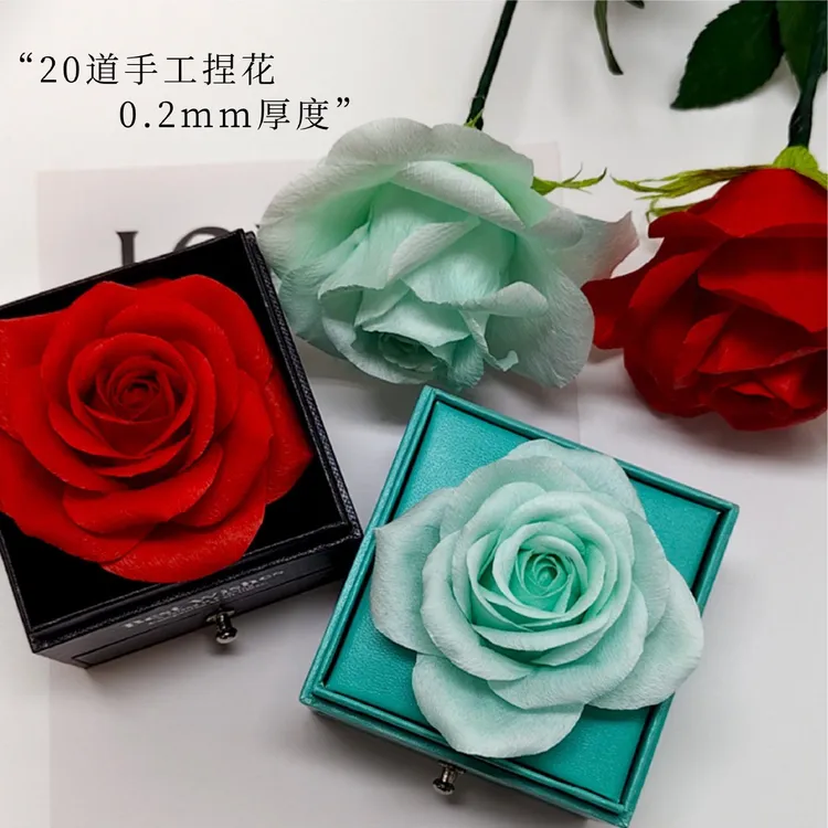 首饰盒/箱 慕美手工玫瑰花惊喜盒子首饰盒精致情人节七夕女生礼物