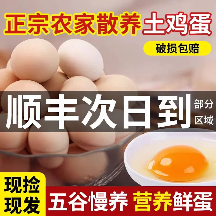 【顺丰快递】正宗农家散养土鸡蛋新鲜土鸡蛋孕妇老人儿童营养