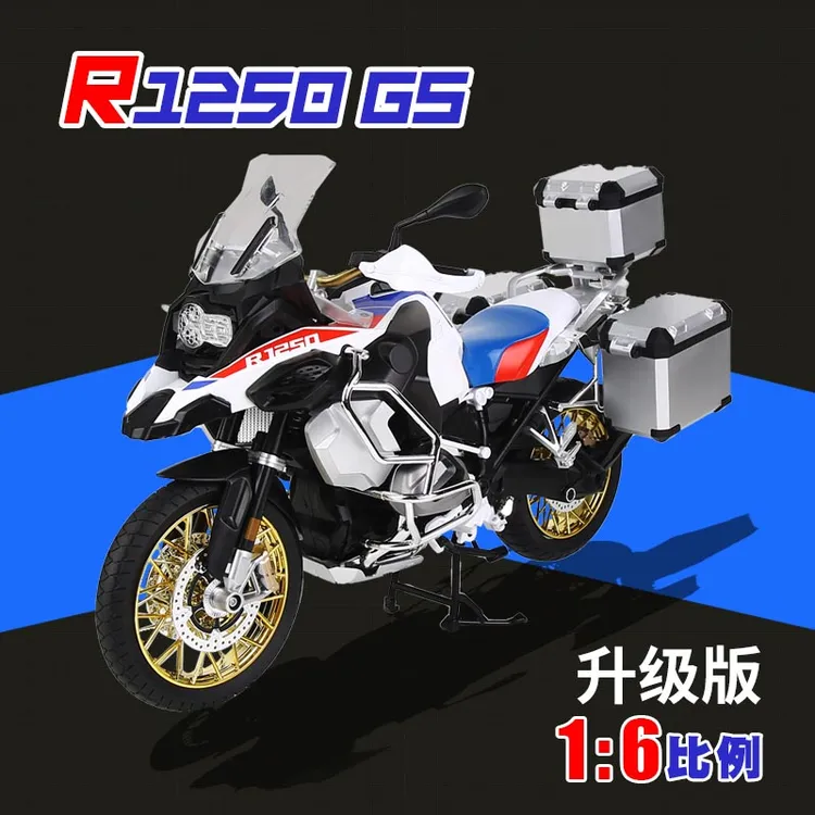 打火启动【超大号】1:6水鸟ADV摩托车合金仿真动态模型机车收藏摆件