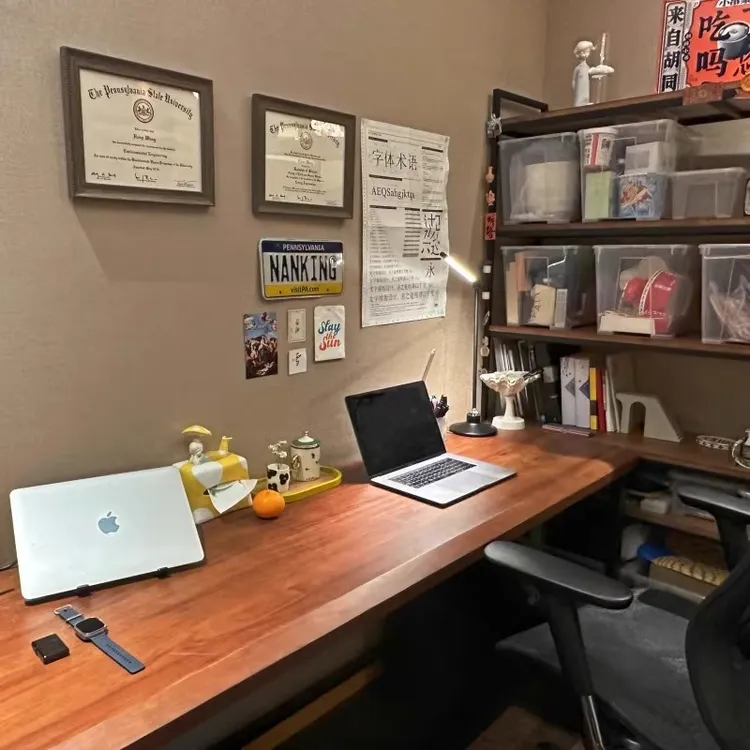 盼汐/盼汐实木电脑桌家用电脑台式桌大板桌会议桌双人游戏电竞桌