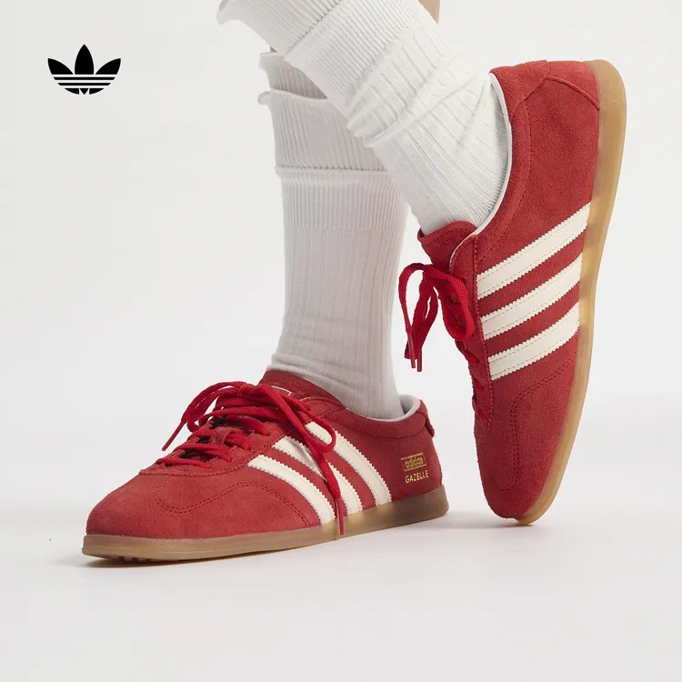 阿迪达斯三叶草 T头鞋 GAZELLE LO PRO薄底经典板鞋德训鞋 JR5744