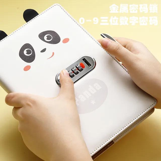密码本日记本女孩带锁笔记本子加厚精美高颜值学生精致高级记事本