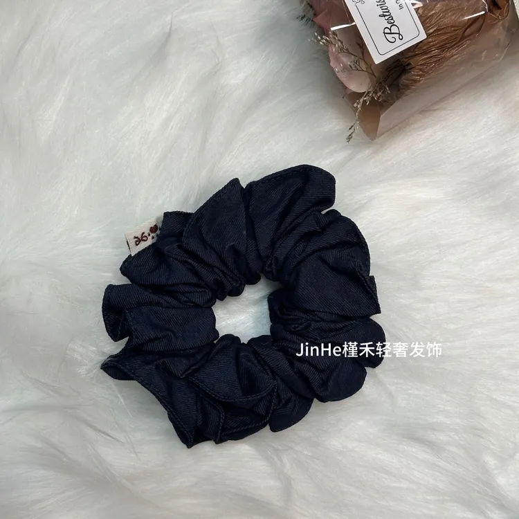 G002韩系精致牛仔小圈时尚经典ins风百搭洋气高级2025新款发圈