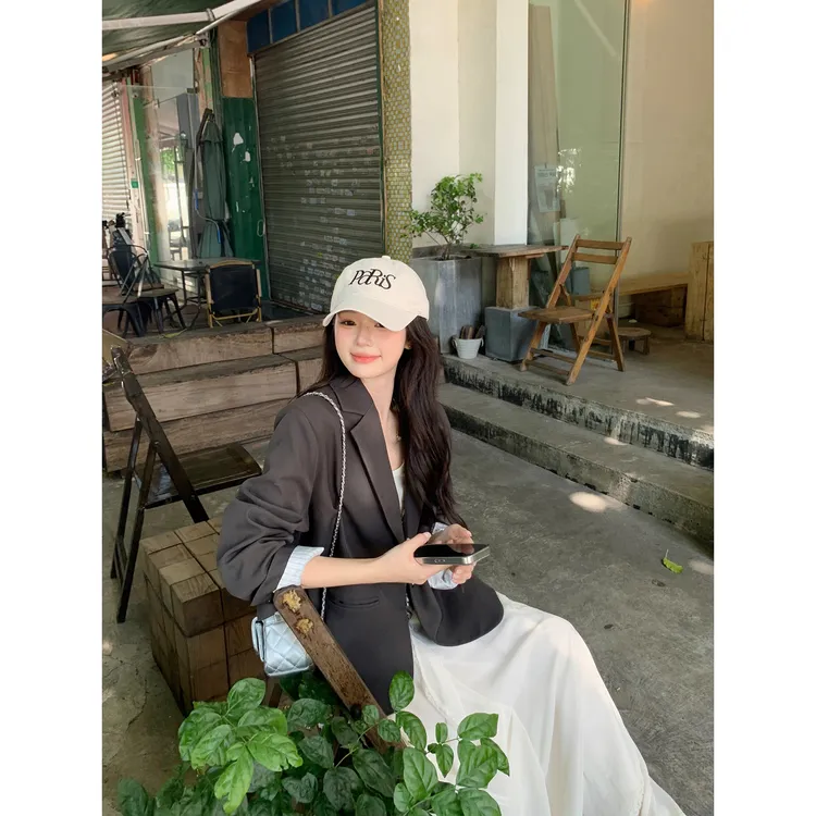 切糕自制【高智chill】小个子初秋女流光风韩系慵懒感韩系西装外套