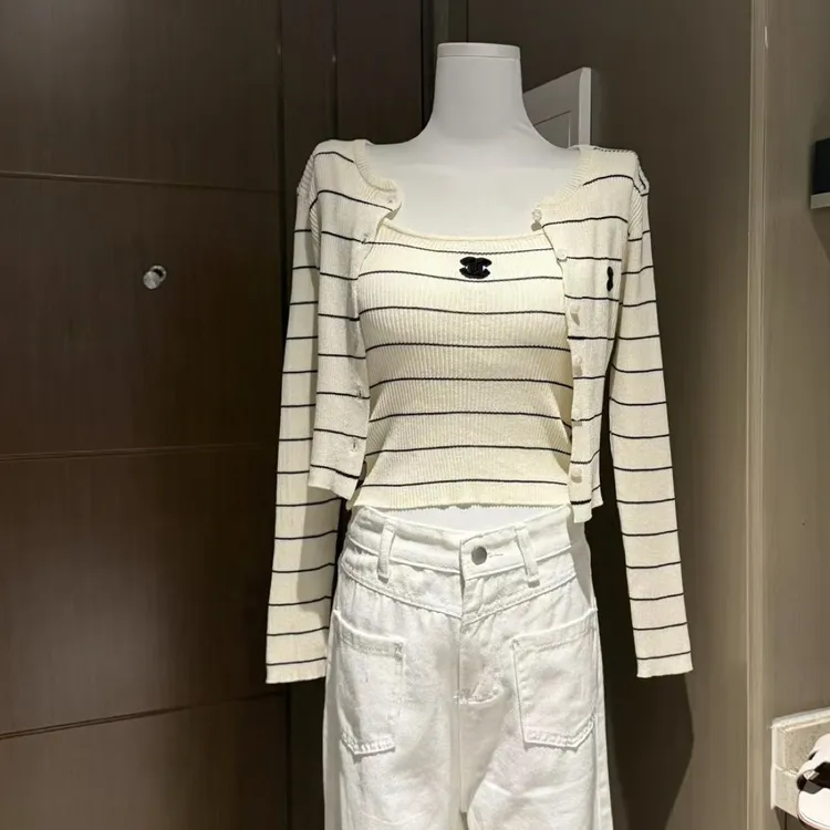 小菜衣～气质小香风针织开衫两件套百搭款