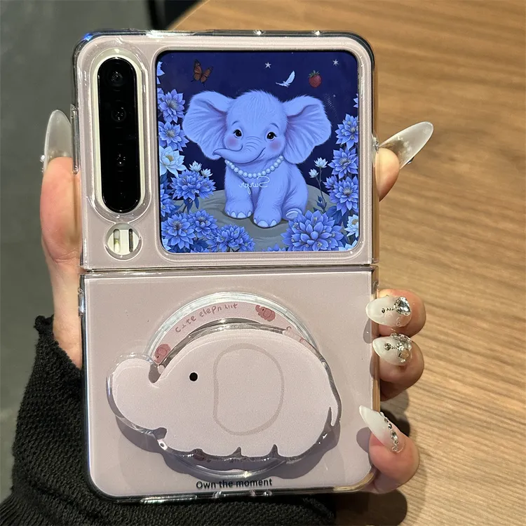 小飞象灰色磁吸支架适用华为purax手机壳典藏版pocket2小米mixfli