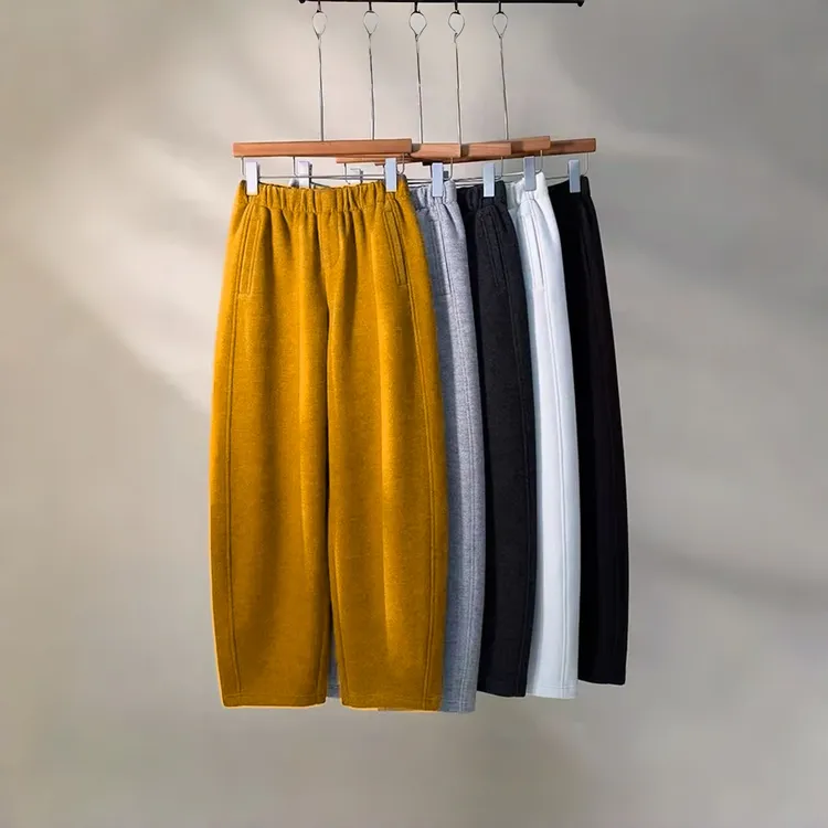 【加厚羊绒】冬季新品羊驼绒加厚羊 绒舒适显瘦直筒百搭弯刀裤2595