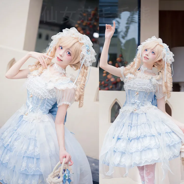 织锦园玫瑰之泪】原创正品超仙洛丽塔生日聚会公主连衣裙显瘦礼服