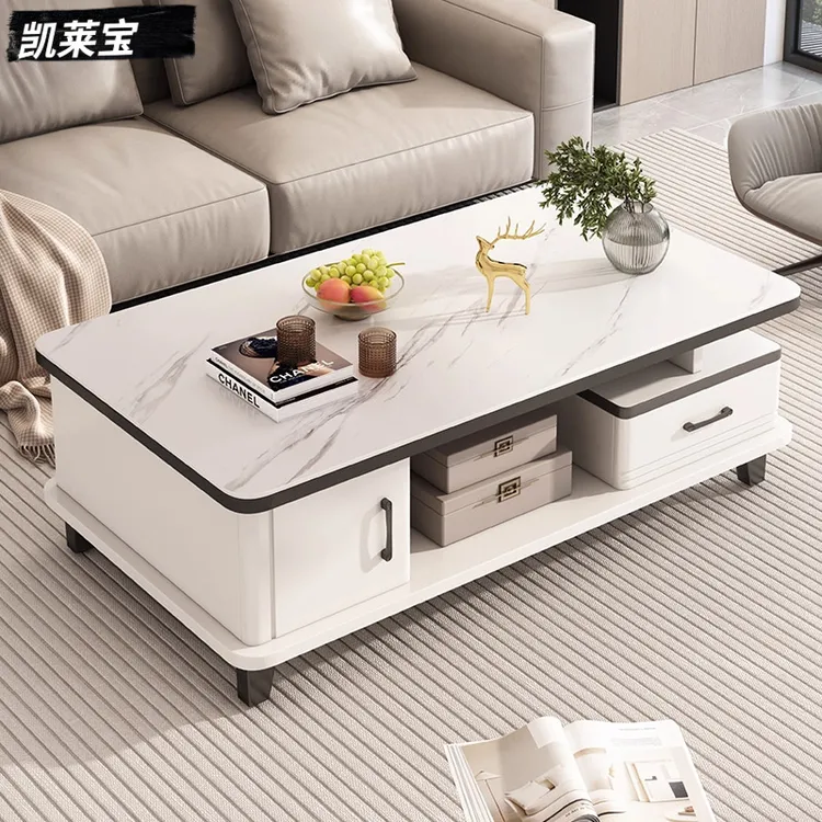 茶几客厅家用小户型桌子简约现代2025新款高端方形岩板沙发茶几桌