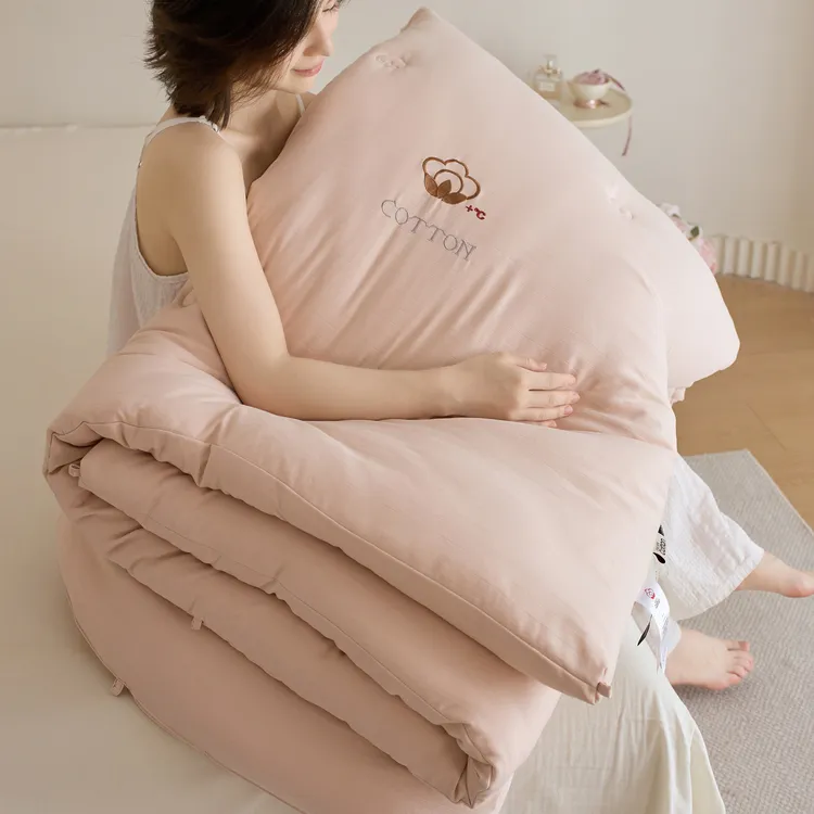 超柔双层纱新疆棉花被被子被芯加厚柔软单人秋冬被学生宿舍春秋被