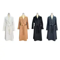 【100%山羊绒】15微米级浴袍羊绒大衣简约高奢气质长款大衣25999