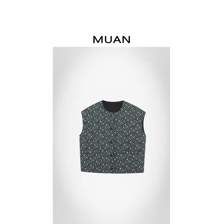 木岸MUAN:《山楂树之恋马甲》定制100棉两面穿马甲上衣CQ-DG3-9056