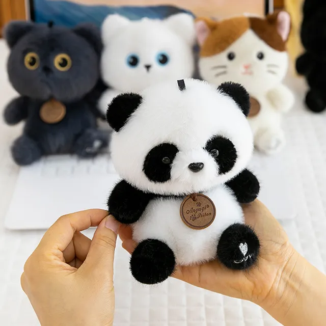 可爱桌伴娃娃小摆件毛绒玩具陪伴玩偶卡皮巴拉公仔熊猫生日礼物XF