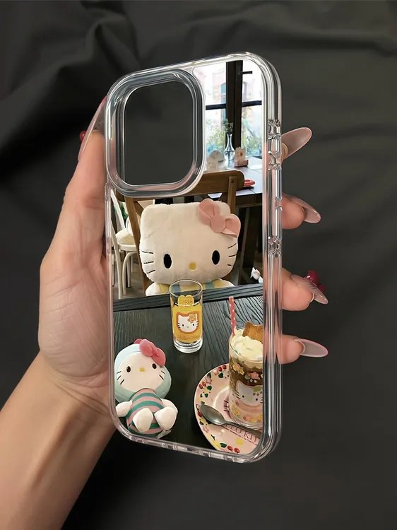 摆件可爱KT橙汁适用iPhone16可爱15PLUS手机壳14苹果13大孔12软11