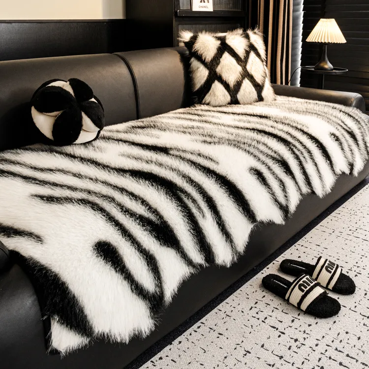 虹原风尚貂毛绒加厚沙发垫冬2025新款轻奢高级感防滑一片式坐垫