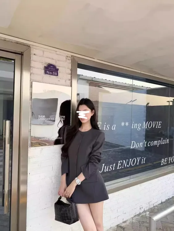 韩系高级感气质套装收腰西装夹棉外套女装秋季2025新款短裤两件套