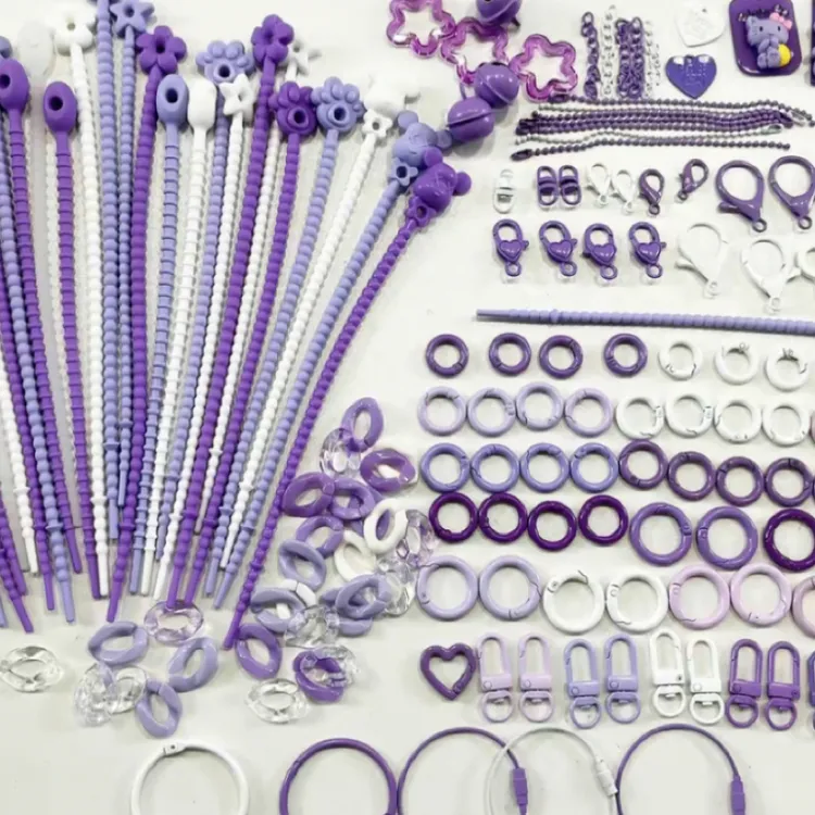 【色系套餐】紫色系diy材料包  紫色系 diy娃娃挂件手机钥匙百料包