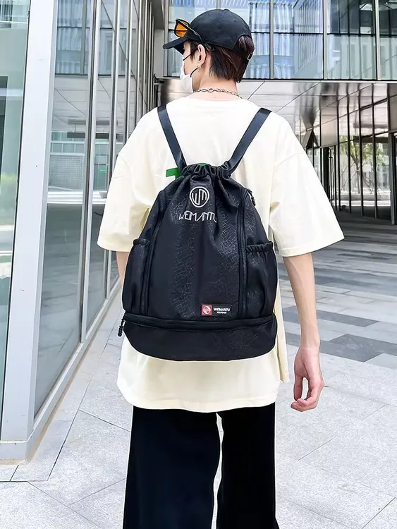 男士休闲轻便干湿分离双肩包户外游泳包健身包大容量篮球包