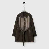 ME【秘鲁夜色（含腰带）】北纬38.5°幼年羊皮正绒时尚皮衣MESA2462