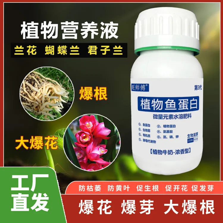 【促花芽】旺师傅鱼蛋白植物营养液兰花专用肥料花卉通用型烂根黄叶