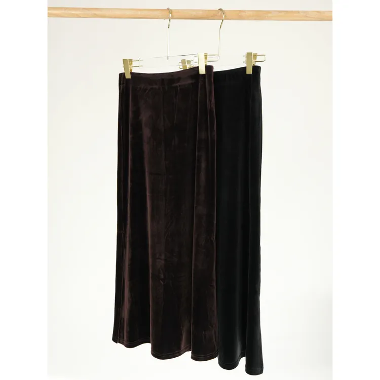 ANGELIAORIGINAL奥黛小姐 丝绒松紧腰气质显瘦百搭鱼尾半身裙#883