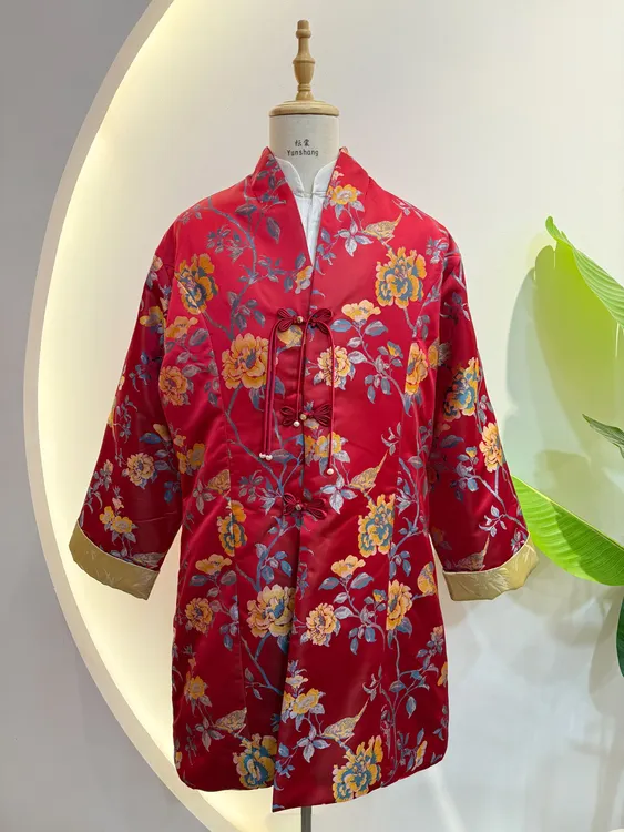 全套百年服女士厚款冬季红色过寿喜庆衣服