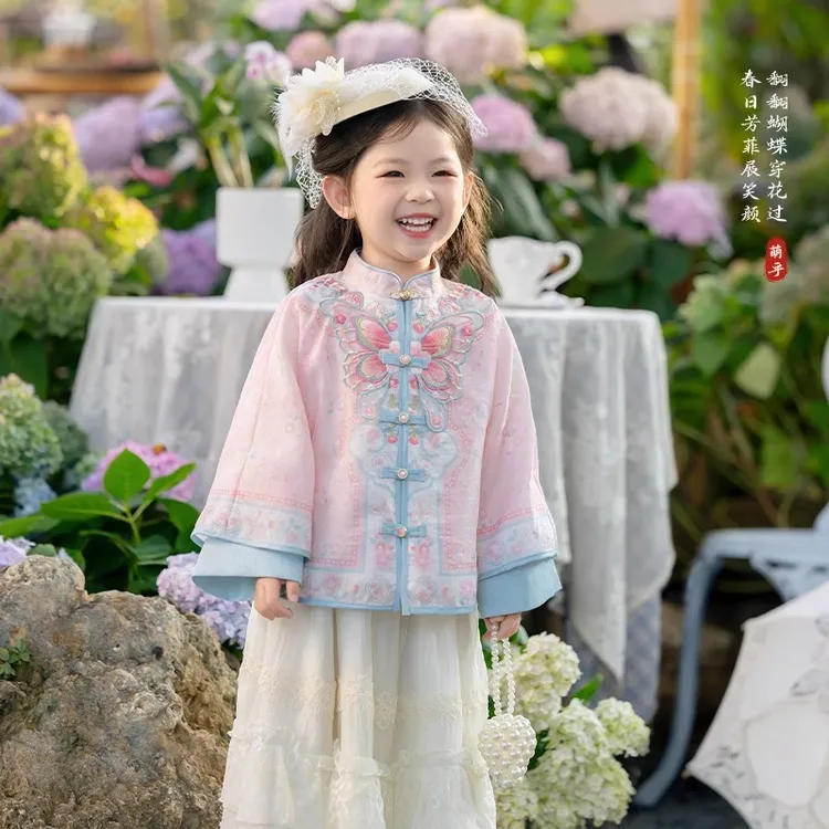 女童汉服2025春秋高端马面裙儿童古装小女孩古风超仙中国风唐装潮