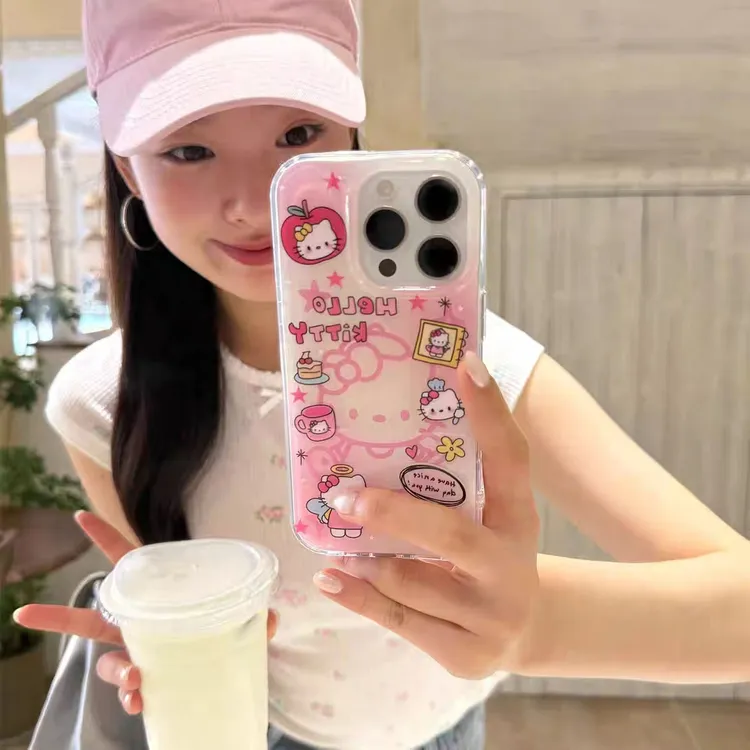 天使kt猫适用于苹果17promax手机壳VIVO华为OPPO小米15一加防摔壳