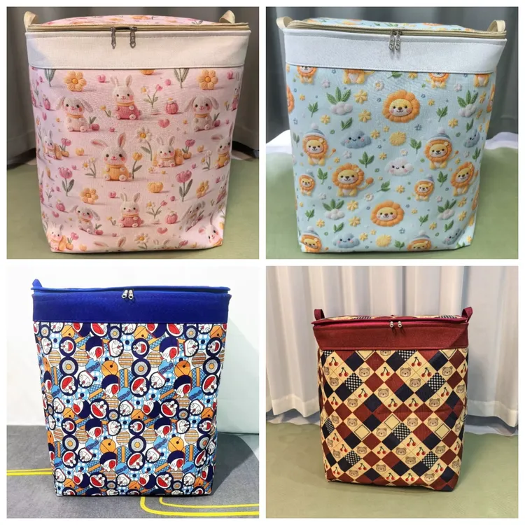 拍一发二拉萨发货家用拉链收纳箱带盖整理箱折叠加厚帆布收纳袋