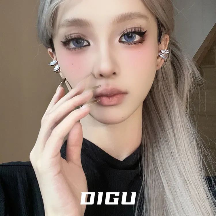 嘀咕家 铜合金合成锆石耳饰 简约锆石耳夹女轻奢无耳洞耳骨夹耳饰