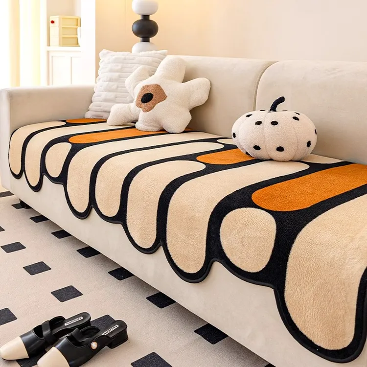 洱峰多巴胺异形沙发垫四季防滑坐垫高级感不规则沙发套罩盖布