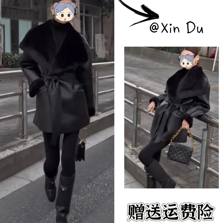 2025秋冬季新款时尚显瘦气质女士网红洋气外套百搭款D25122