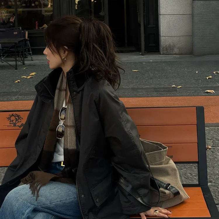 R-HER“深灰咖啡”90白鹅绒秋冬时尚休闲设计师百搭纯色羽绒服Y803A