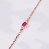 玉峰珠宝丨安娜【月晕】红宝石手链*S925镶嵌*P2803多样性发其一
