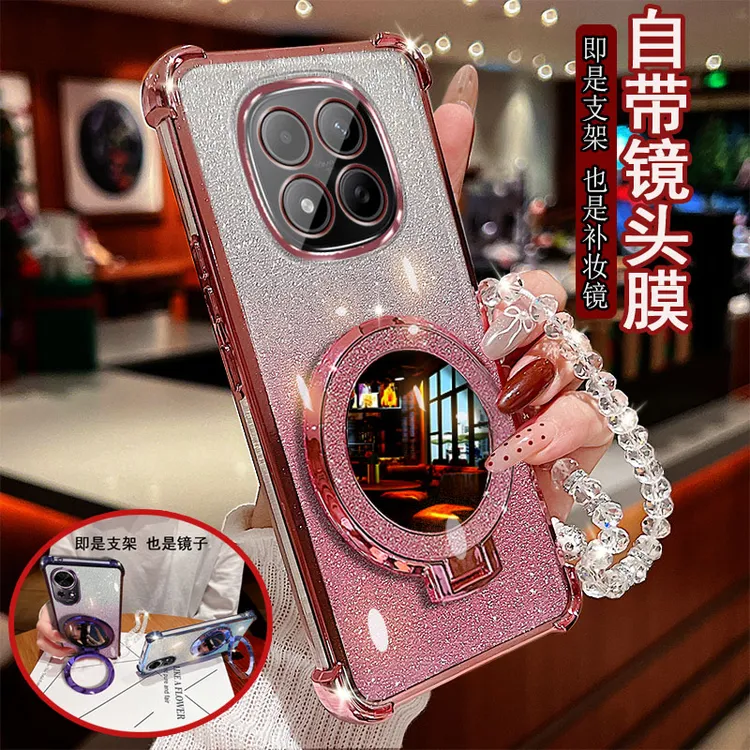 适用红米note15pro+手机壳镜头全包气囊圆形镜支架防摔保护套网红