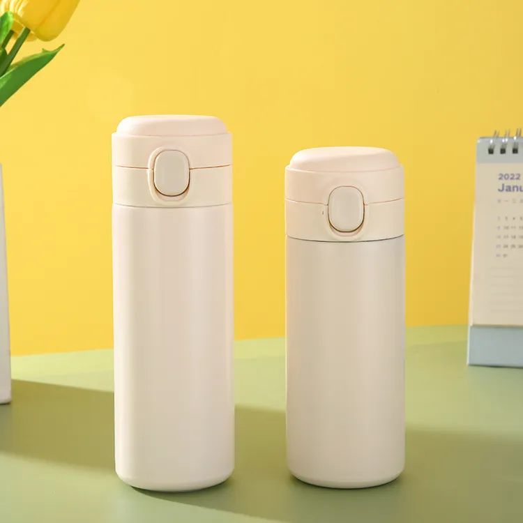 简约304不锈钢豌豆杯 可定logo真空弹跳杯 随身保温杯礼品杯子