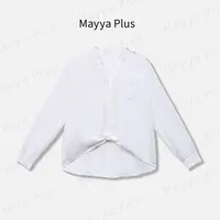 【乐薇】Mayya Plus麦芽定制轻奢蕾丝花边V领长袖衬衫上衣32536207