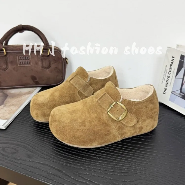 超火加绒复古勃肯鞋女2025秋冬新款软底舒适女鞋爆款潮流保暖棉鞋