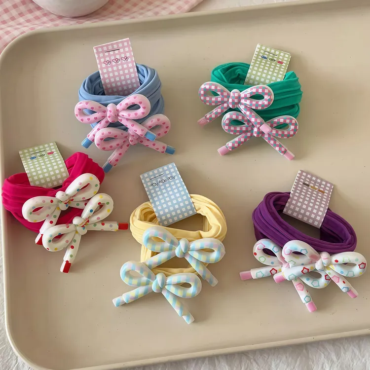 儿童高弹力加粗皮筋小女孩蝴蝶结韩版公主发圈女童高马尾头绳发饰