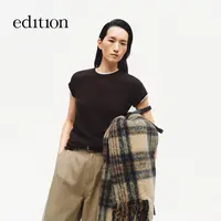 【商场同款】edition2025冬季新款云朵羊绒短袖毛衣#EBE4SWT005