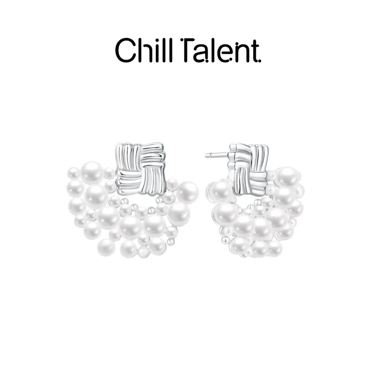 chill talent 铜合金仿珍珠耳饰 乐言同款巨塔之后光与影气质轻奢