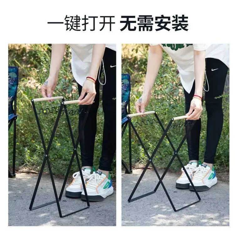 户外露营便携折叠垃圾架垃圾袋专用架家用厨房野炊烧烤塑料袋支架