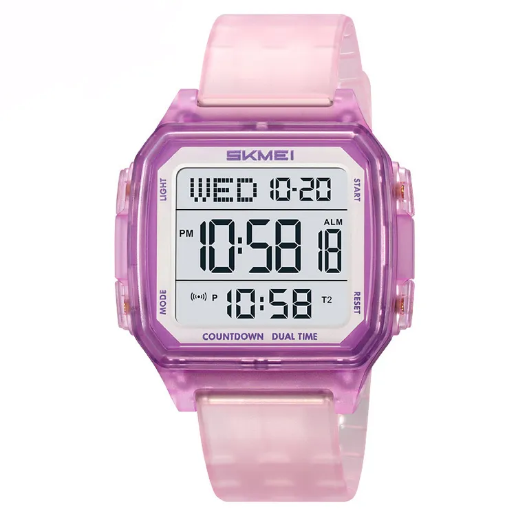 方形手表女表男表户外运动品牌多功能防水夜光闹铃时尚学生电子表
