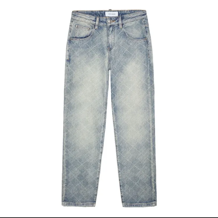 CREAZIONI克莱切尼青蛙休闲百搭潮流直筒百搭时尚牛仔裤男式春夏