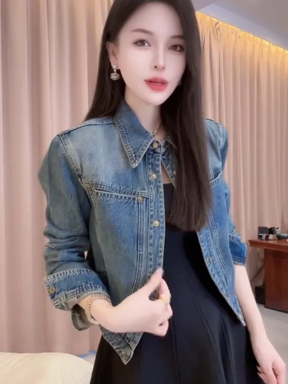 新品牛仔外套 复古做旧精品系列