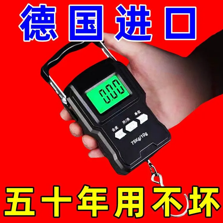 高精度手提电子秤小型便携式家用迷你称鱼器手行李快递弹簧勾小称