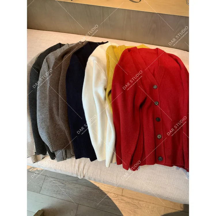 DAR STUDIO 高货【老钱开衫】100BABY绵羊毛质感极简老钱宽松毛衣