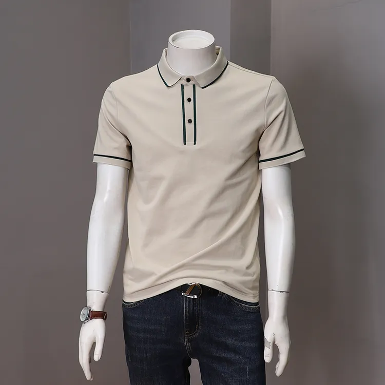 男士夏季翻领短袖polo衫韩版青年修身小版半袖t恤上衣男装体恤